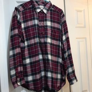 AE soft button down, large, pink